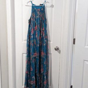 Women's Size Large Teal Maxi Dress